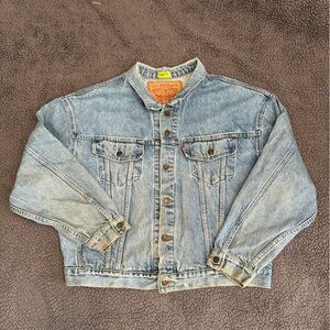 Vintage levis jacket mens XL blue denim trucker chore‎ 90s 48 grunge street USA